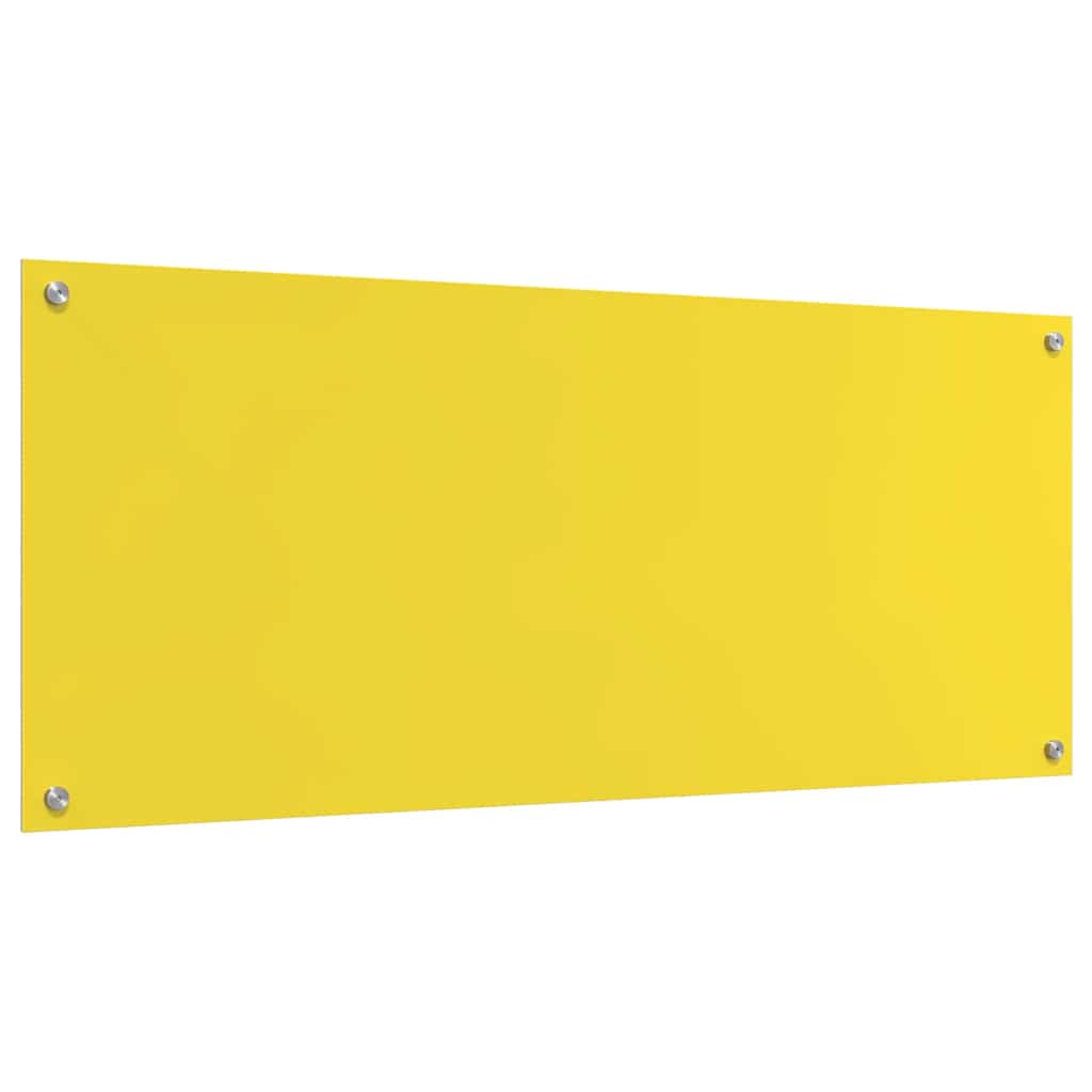 Kitchen Backsplash Yellow 120 x 50 x 0.6 cm Tempered Glass